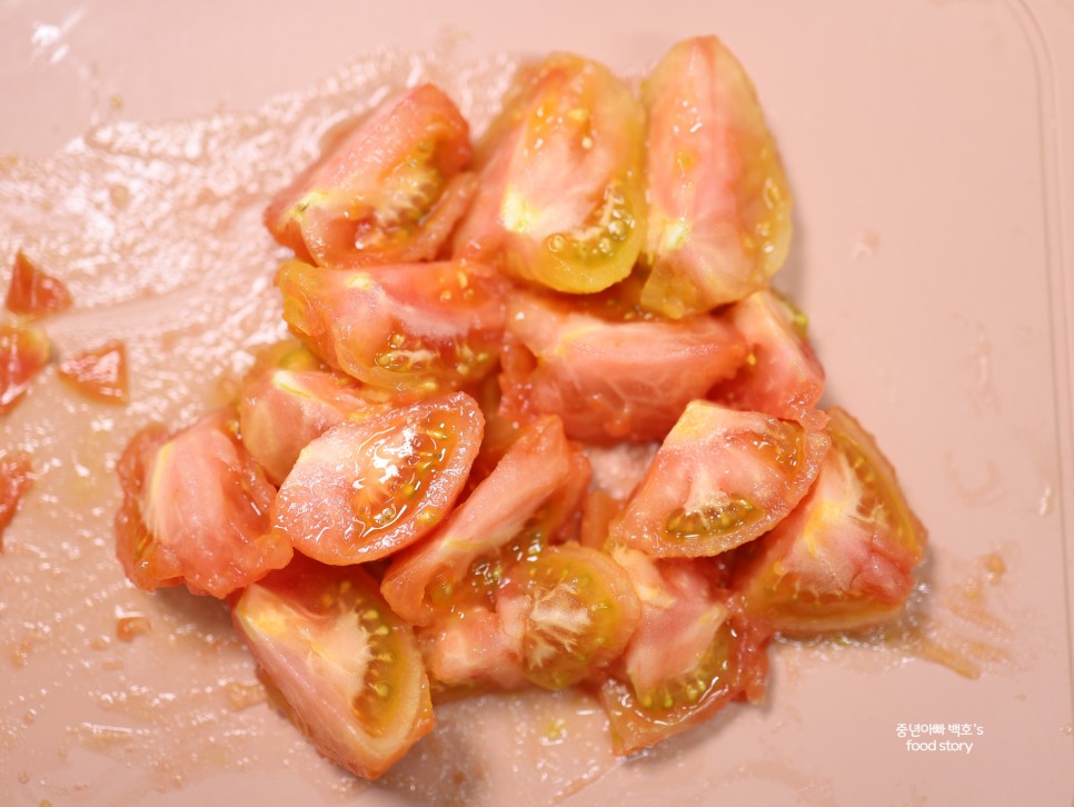 토마토쥬스 만드는법 아침주스 올리브유 토마토주스 만들기
