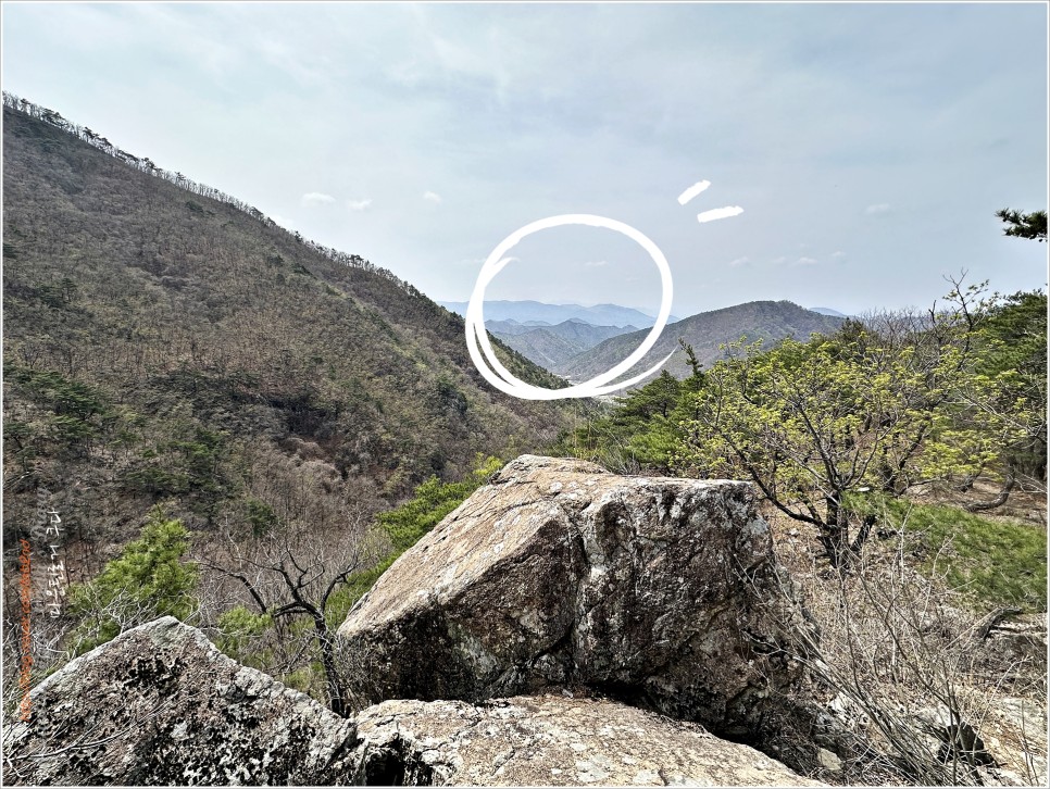 군위 아미산 등산코스 : 앵기랑바위~대곡지