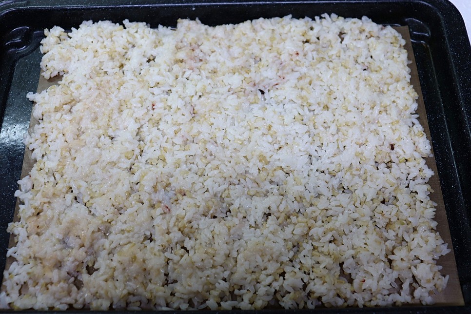 현미 누룽지 만드는법 찬밥요리 오븐 누룽지 만들기오븐 요리