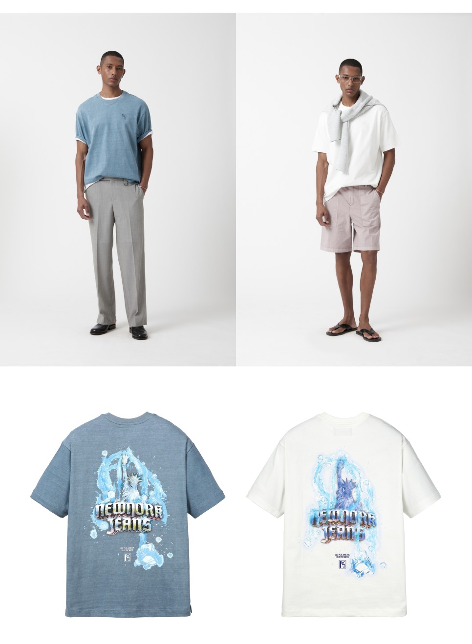 질스튜어트 뉴욕 남성 여름 반팔 셔츠 코디, 남자 블루종 점퍼까지! 가디건도 멋진 브랜드
