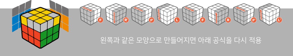 33 큐브 초보 공식 - 6단계 윗면 맞추기