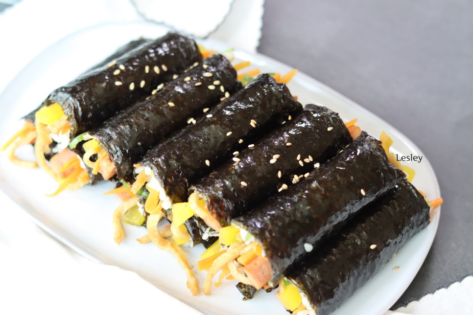 참치 김밥맛있게싸는법 꼬마 김밥 만들기