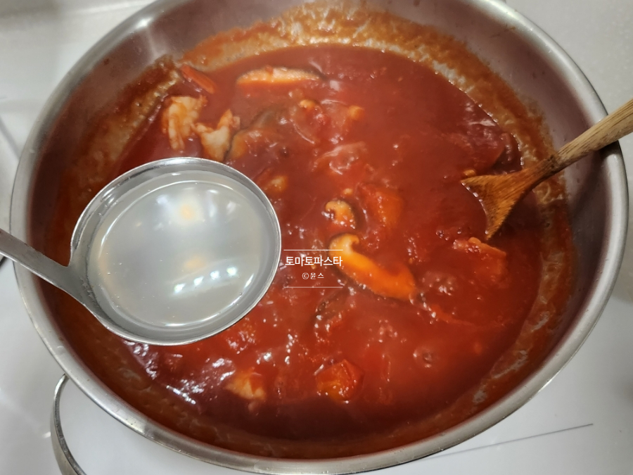 새우 토마토파스타 만들기 토마토스파게티 레시피