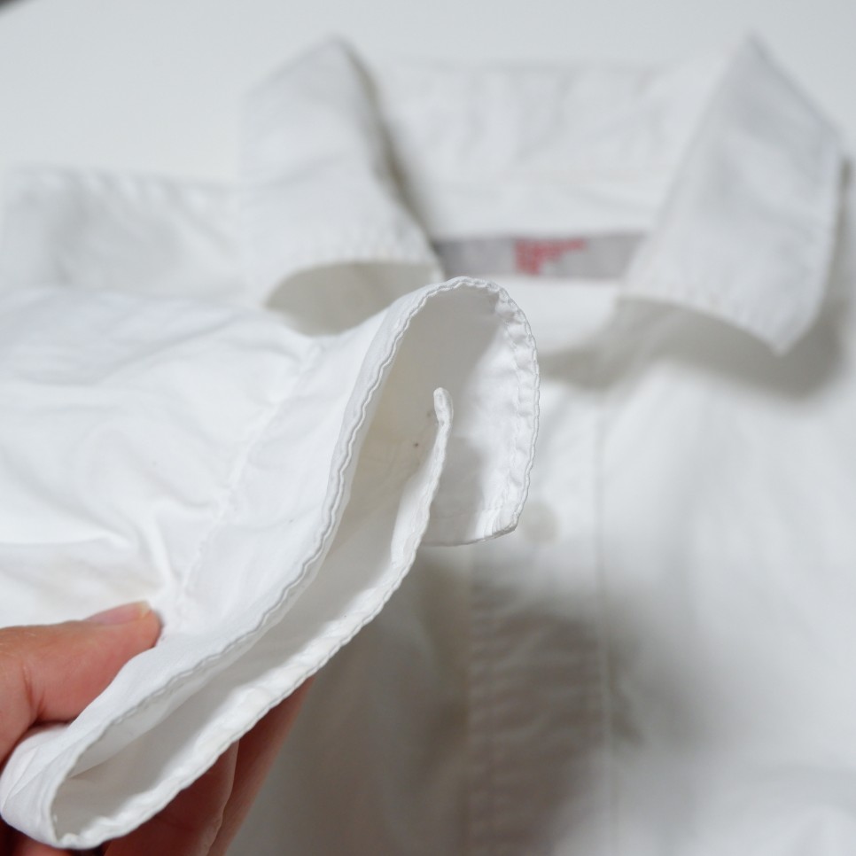 와이셔츠목때 누런 찌든 때 유한락스 흰옷 표백으로 간단하게