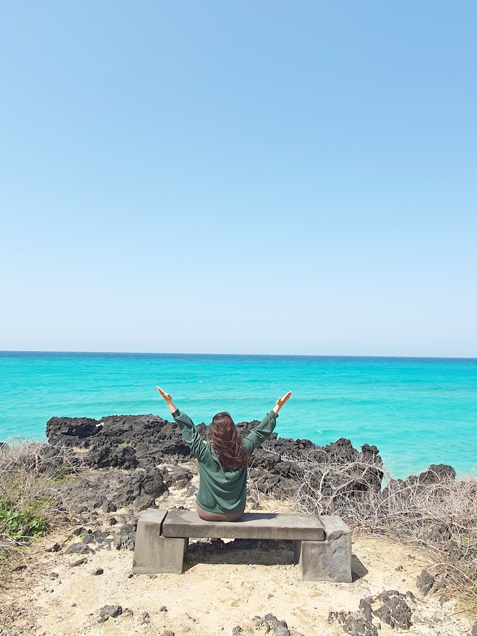 제주도 가족여행 제주 함덕 가볼만한곳 함덕 서우봉 해변 둘레길 유채꽃