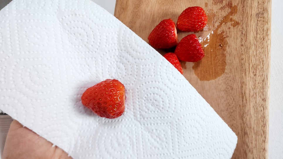 과일모찌 제철 딸기찹쌀떡 초간단 디저트 전자레인지 요리 딸기 모찌 만들기