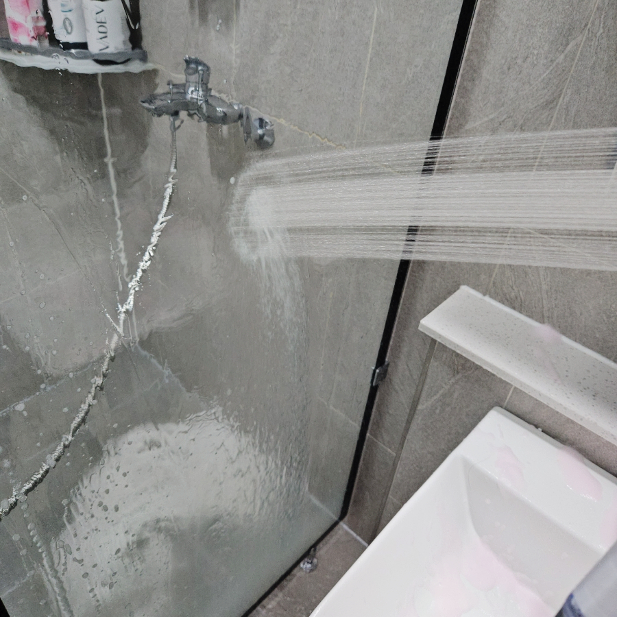 욕실청소세정제 홈스타 핑크파워 유리석회자국, 물때제거제 추천!