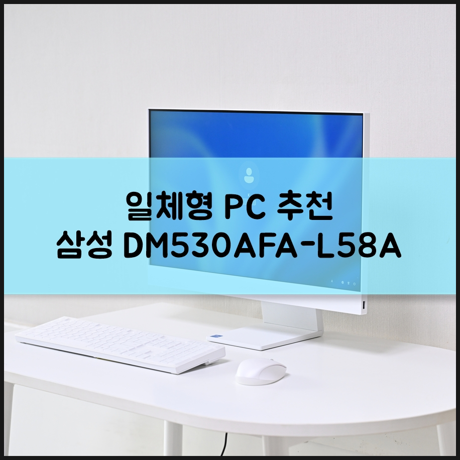 일체형 올인원 PC 삼성 DM530AFA-L58A 사무용 주식용 컴퓨터로 제격