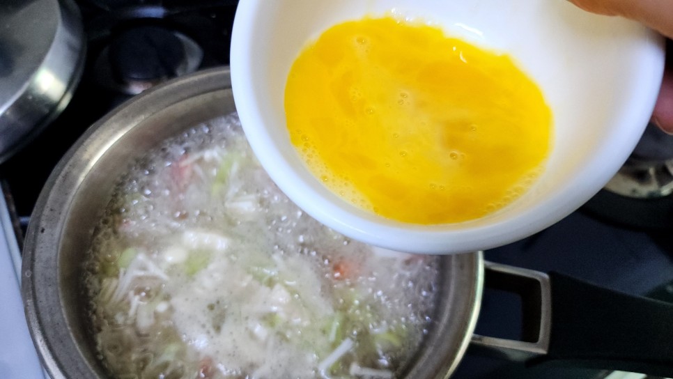 환자영양식 중국식 계란탕 만들기 게살스프 레시피 장염에좋은음식 게살요리