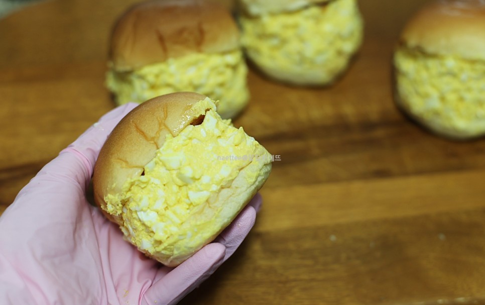 모닝빵 에그마요 샌드위치 만들기 계란샌드위치 만드는 법