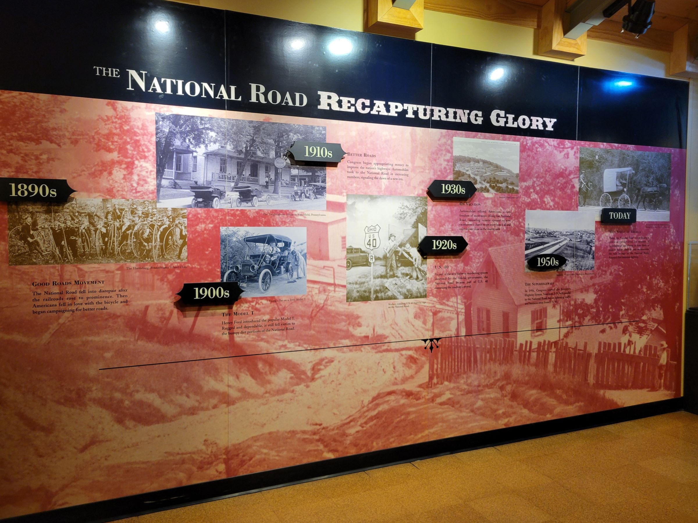 워싱턴이 항복했던 포트너세서티(Fort Necessity)와 미국 최초의 횡단도로인 내셔널로드(National Road)