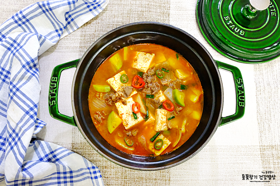 두부 된장찌개 맛있게 끓이는법 소고기 된장찌개 레시피