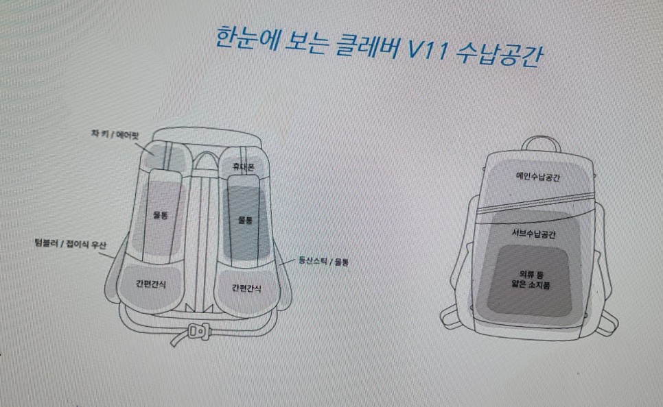 오니지 20L 30L 확장형 초경량 등산배낭 클레버 V11과 함께 늦겨울 하이킹