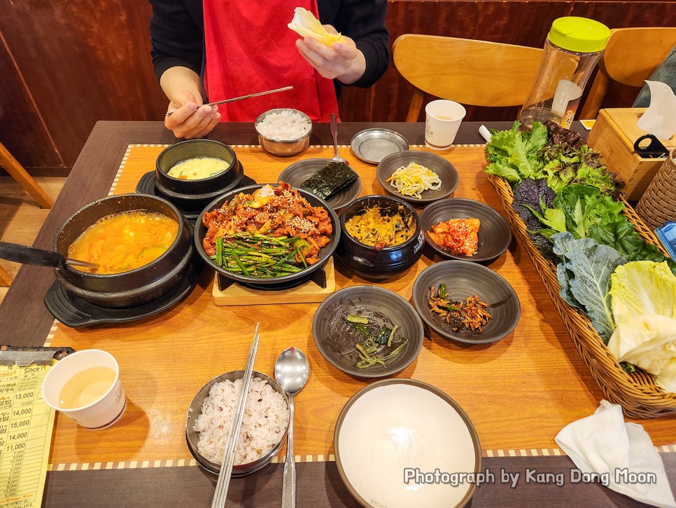 인천 부평역 맛집 오구당당 부평본점 우렁쌈밥