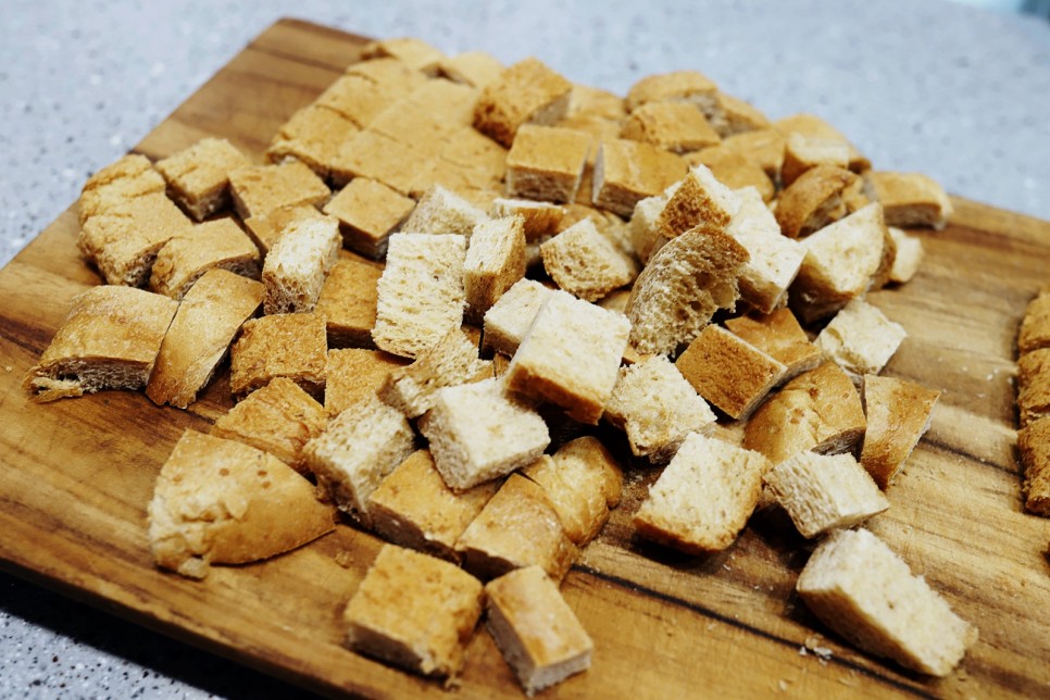 카라멜 식빵 팝콘 자투리식빵 요리 식빵러스크 만들기