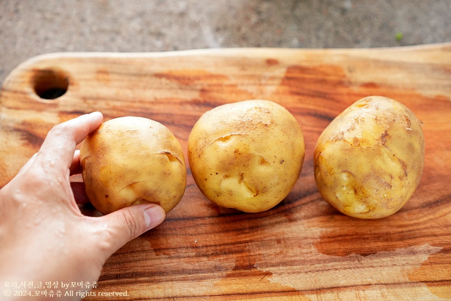 에어프라이어 요리 아코디언 감자 회오리감자 만들기