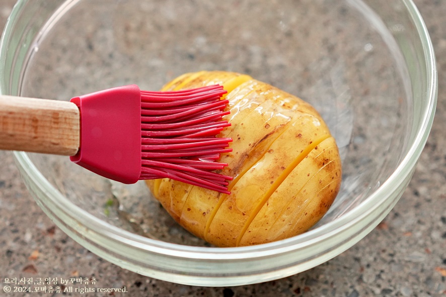 에어프라이어 요리 아코디언 감자 회오리감자 만들기