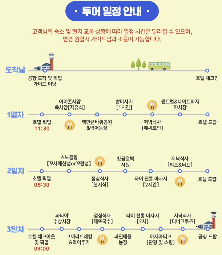 태국 방콕 파타야 3박5일 패키지 자유여행 코스 일정 & 아이콘시암 쇼핑몰