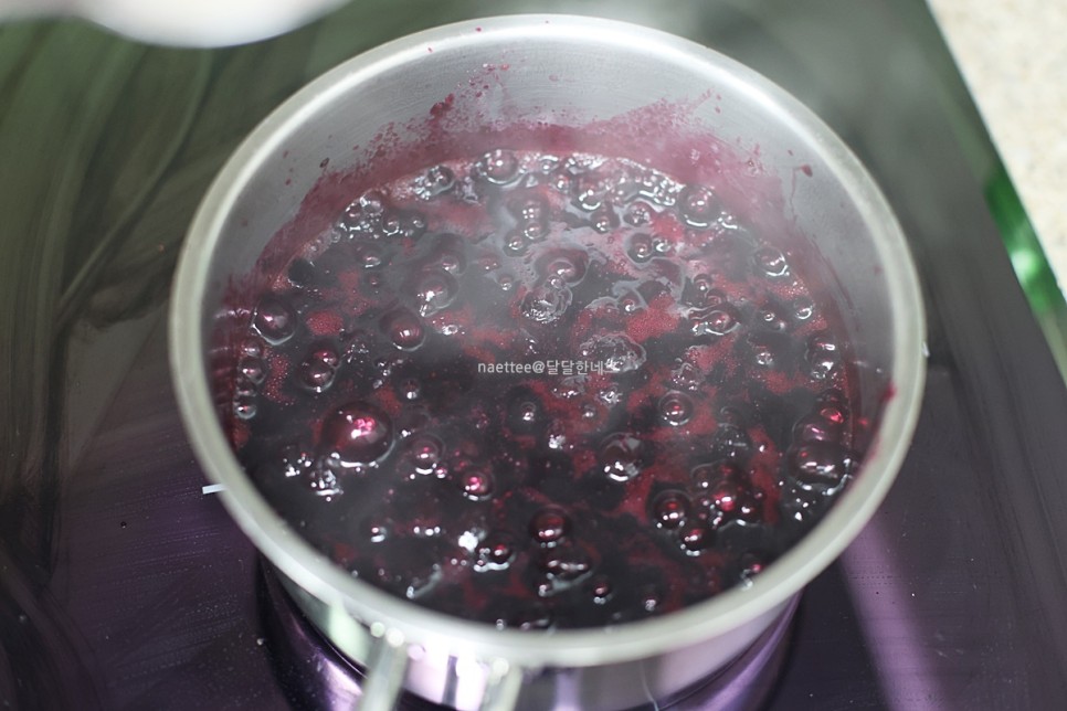 냉동 블루베리 콩포트 만들기 콩포트 잼 차이 블루베리 요리