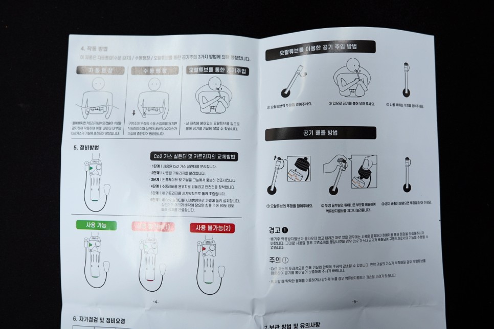 갯바위 바다낚시에도 든든한 아라칸 자동팽창식 허리벨트 구명조끼