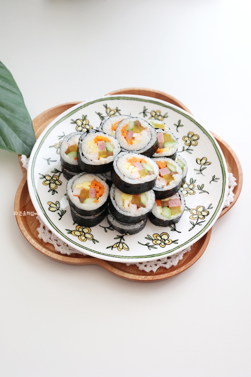 기본 김밥맛있게싸는법 오이 김밥 만들기
