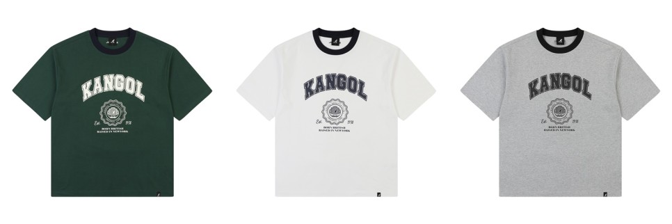 캉골 TWS 투어스 패션 화보 속 KANGOL 여름 반팔 티셔츠
