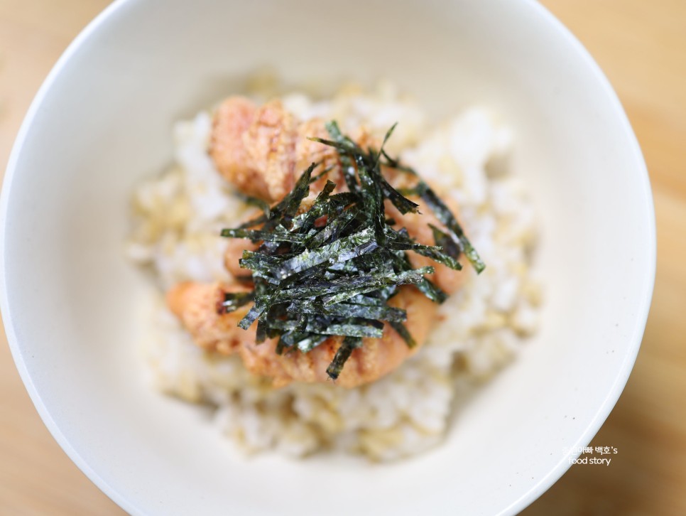 일본가정식 명란 오차즈케 만들기 오설록 가루녹차 활용 녹차밥