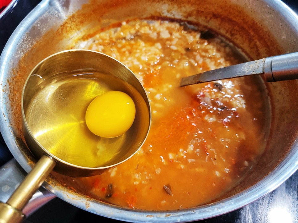 찬밥요리 김치죽 만드는법 해장죽 끓이는법 신김치요리