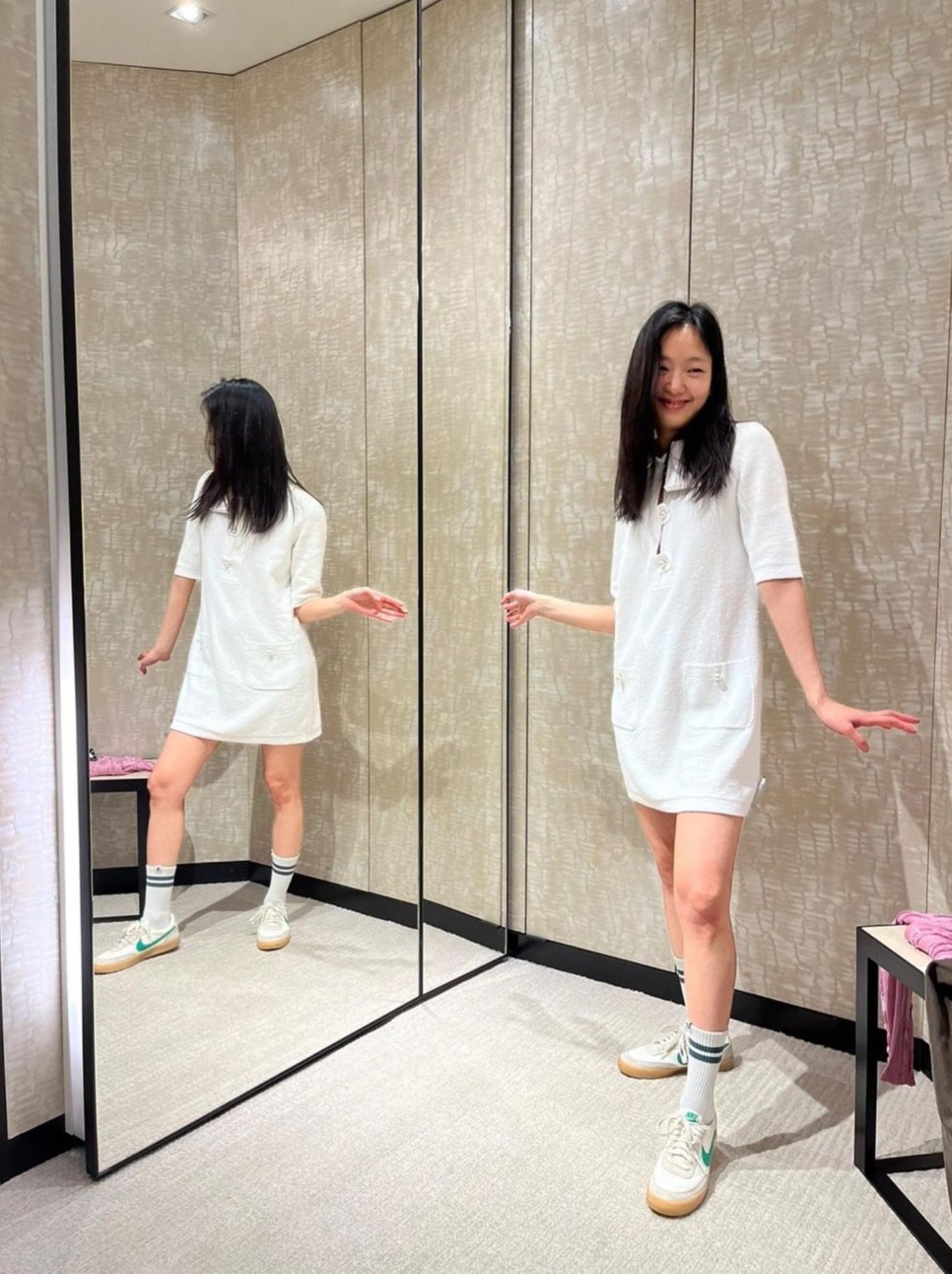 김고은 패션 나이키 킬샷2 레더 스니커즈 요즘 가격은?