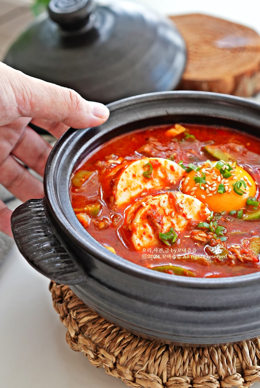 참치 순두부찌개 끓이는법 레시피 양념 재료 순두부 요리