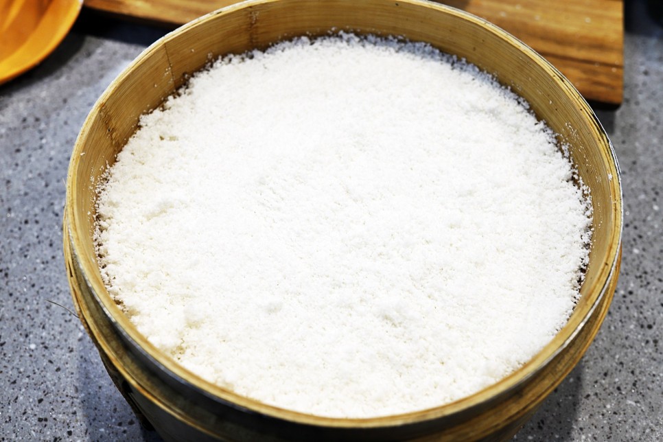 밤설기떡 만들기 젖은 쌀가루 쇠머리떡 떡만드는법