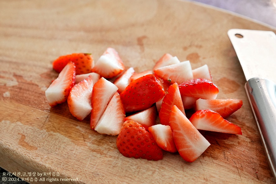 에어프라이어 딸기 타르트 만들기 요리 홈베이킹 재료
