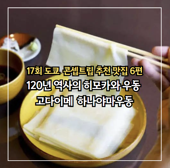 17회 도쿄 긴자 콘셉트립 추천 맛집 6편, 120년 역사의 히모카와 우동 전문점 고다이메 하나야마우동