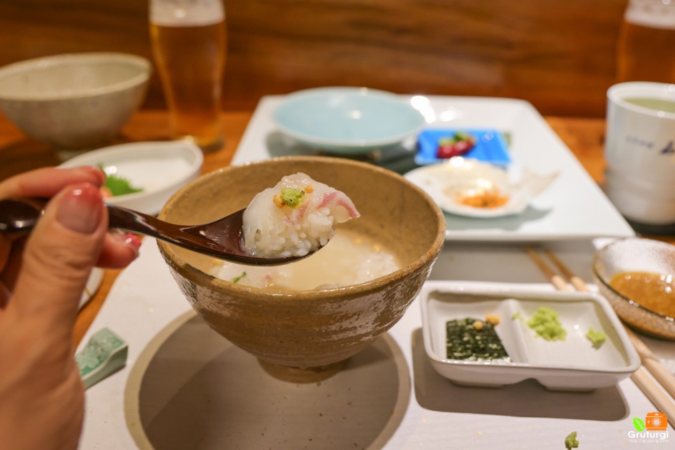 일본 후쿠오카 여행 도미차즈케 맛집 일본요리 이시다