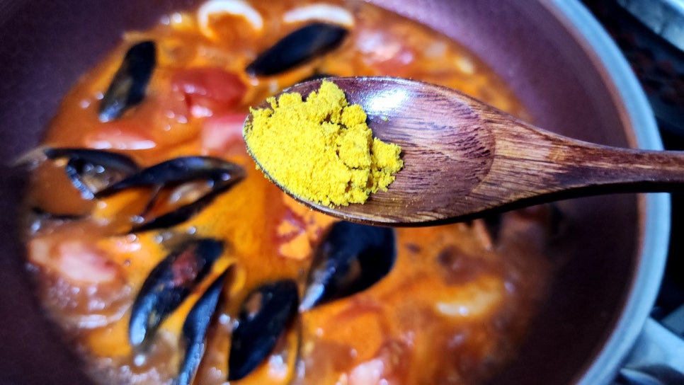 파스타 레시피 손님초대음식 바릴라 하트파스타로 해물 토마토 스파게티 만들기