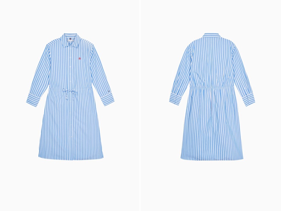 청량미 넘치는 최화정 패션 스트라이프 타미힐피거 셔츠 원피스 셀린느 라피아백 가방 가격은?
