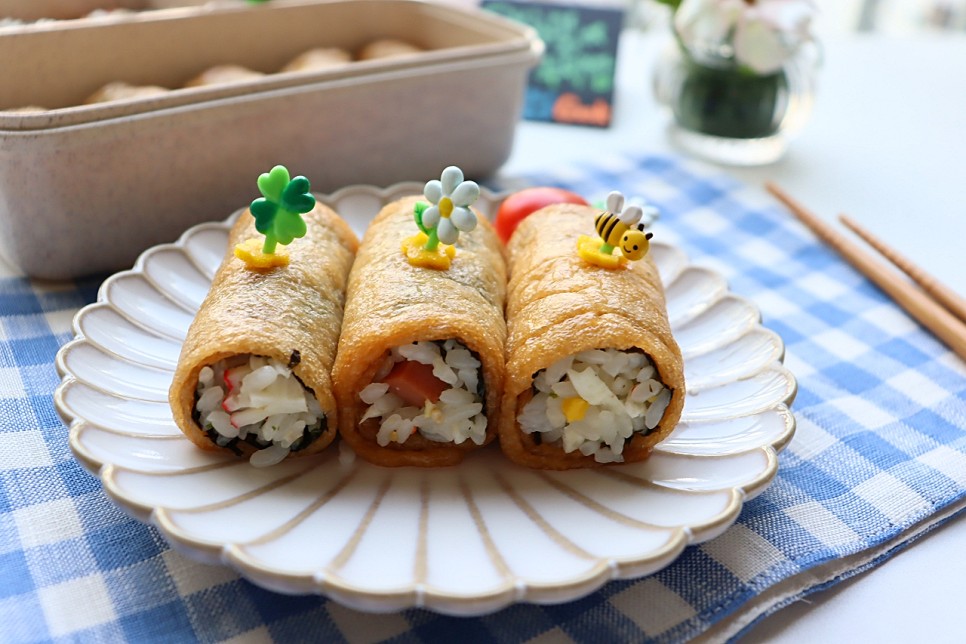 유부초밥 만들기 롤유부초밥 만드는법 피크닉 초등 소풍 도시락 메뉴