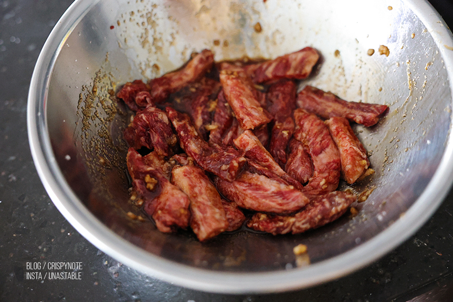 소고기 꽈리고추볶음 만드는법 솔직한우 소갈비살 요리