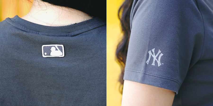 여자 반팔티 MLB 여성반팔 크롭 티셔츠 고프코어 페미닌룩