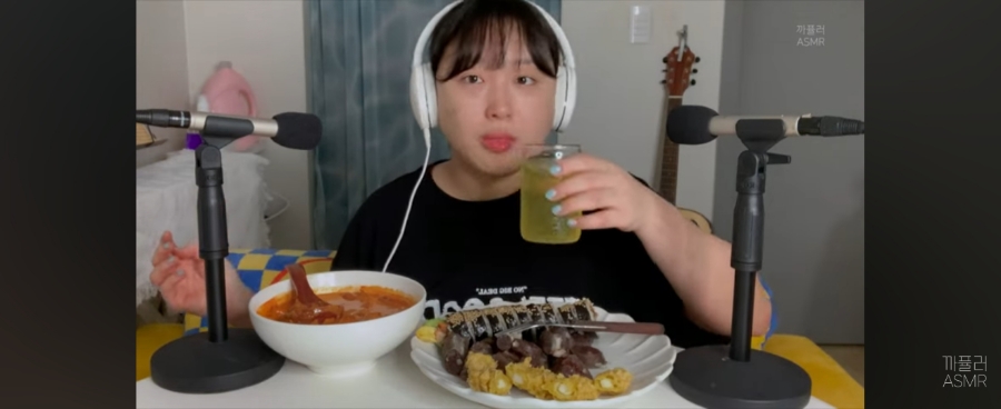 까퓰러 Eating ASMR I 입소리 김밥 떡볶이 순대