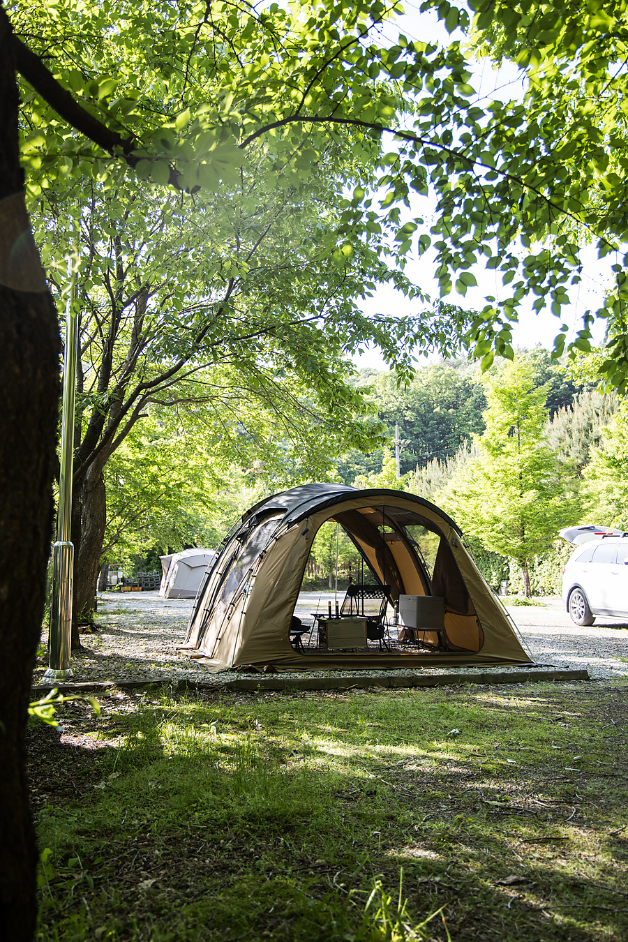 캠핑 쉘터 텐트 아코폴라 티니큐브 C4(C3) 모듈형 거실 터널 텐트 사용후기