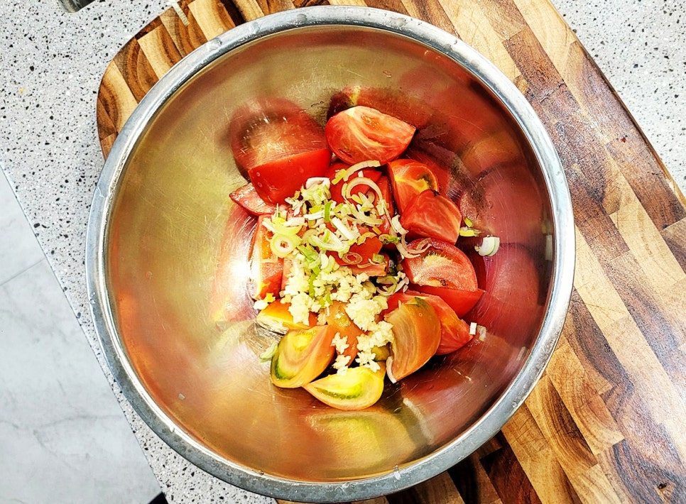 토마토김치 만들기 겉절이 짭짤이토마토 요리