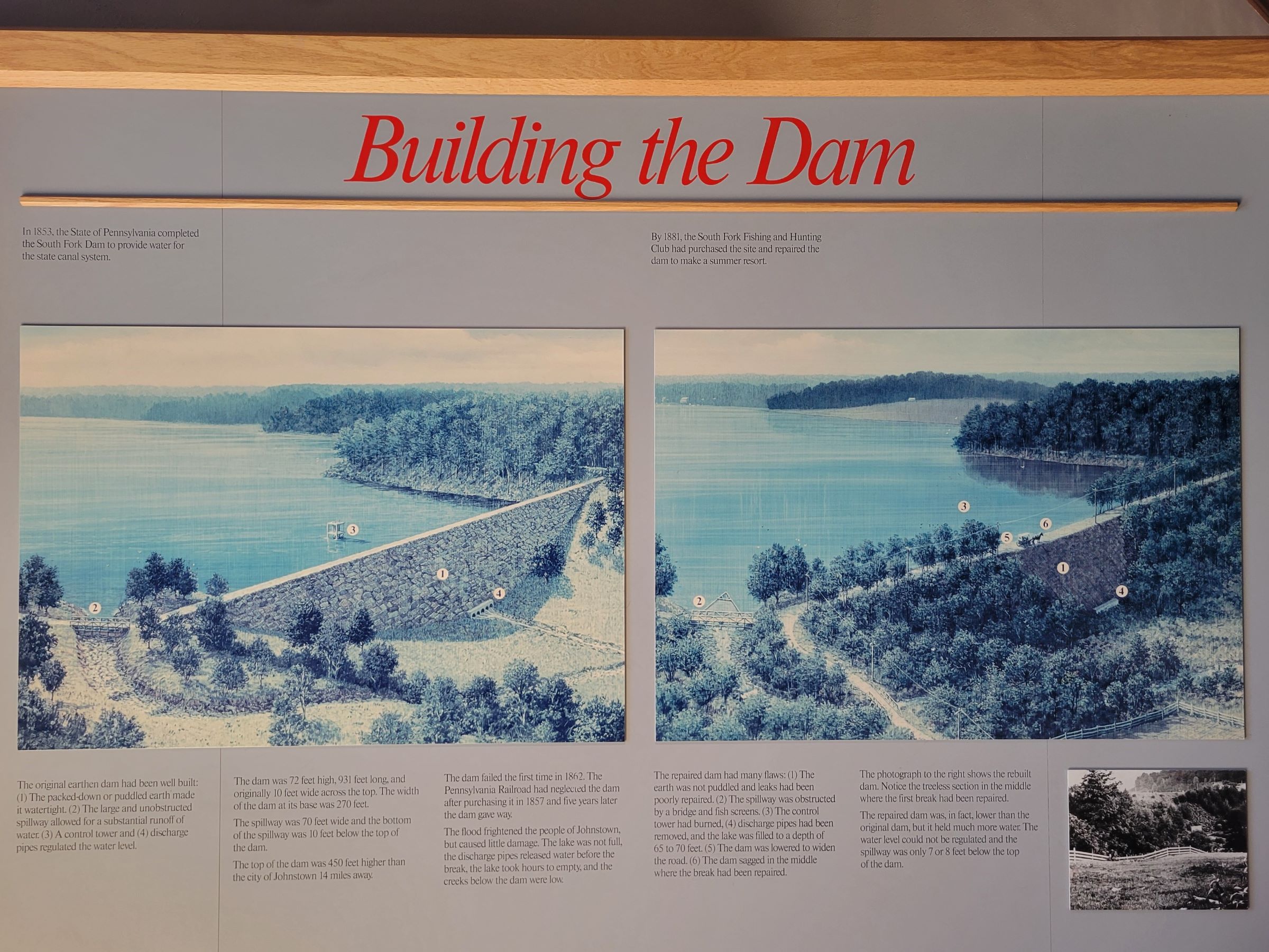 미국 최악의 댐 붕괴 사고를 기억하는 존스타운 홍수 국립기념지(Johnstown Flood National Memorial)