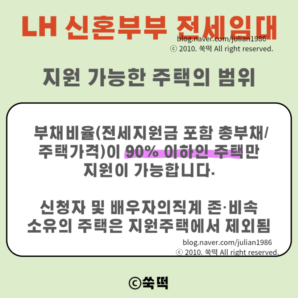 LH 신혼부부 전세임대 조건 신청방법