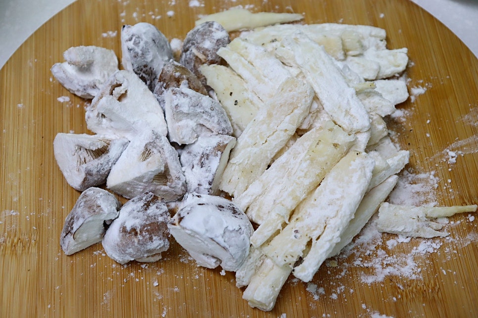 더덕요리 더덕탕수육 만들기 더덕 표고버섯 찹쌀 탕수육소스 레시피