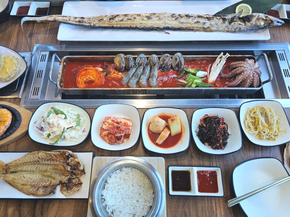 제주도 갈치 맛집 중문 cc 근처 통갈치 구이 조림 색달식당