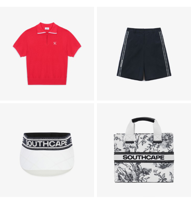 시그니처 라운드 속 사우스케이프! 여성 여름 골프웨어 옷 치마, 모자, 골프화 등 골프의류복 브랜드