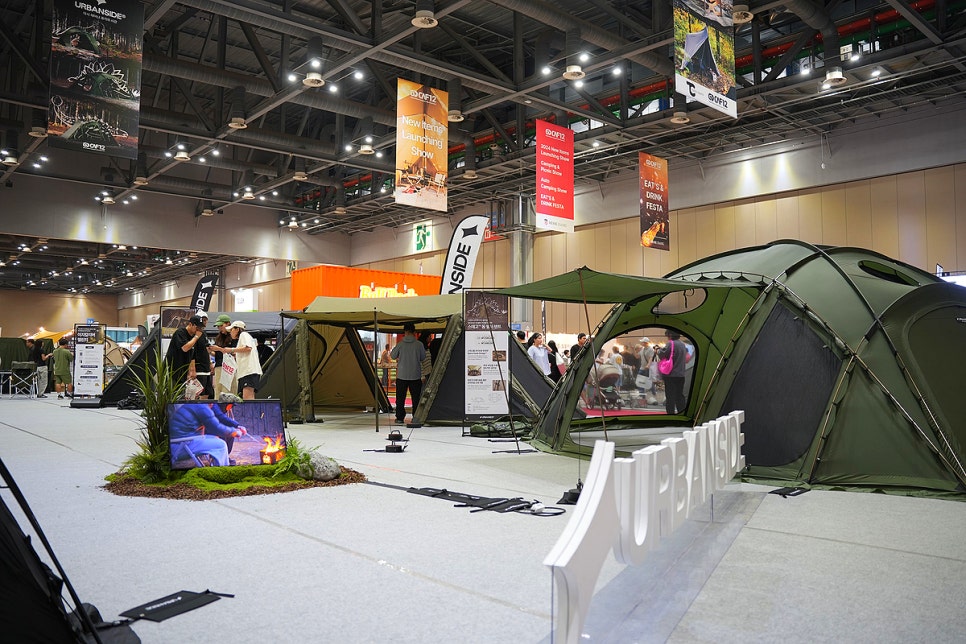 고카프 킨텍스 캠핑박람회 후기 어반사이드 캠핑 텐트, 쉘터 방문 필수 코스