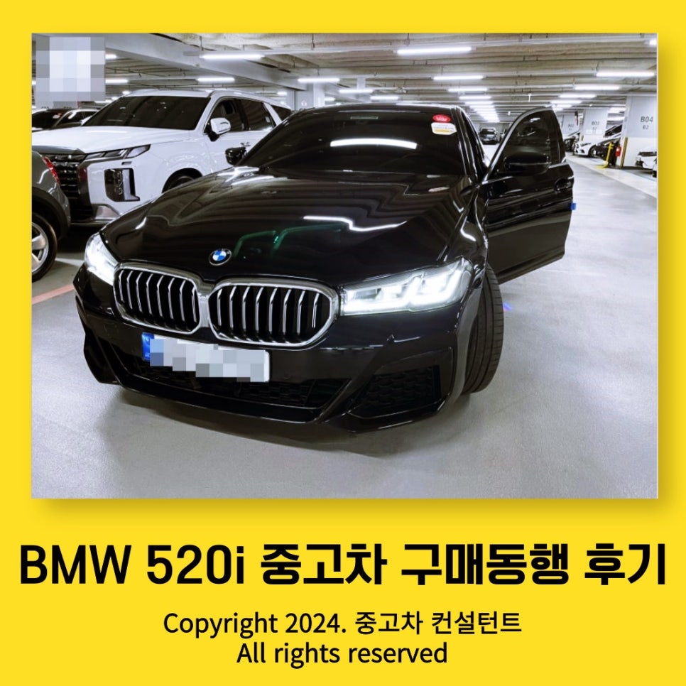 평택 BMW 520i 중고차 구매동행으로 구입하신 내용