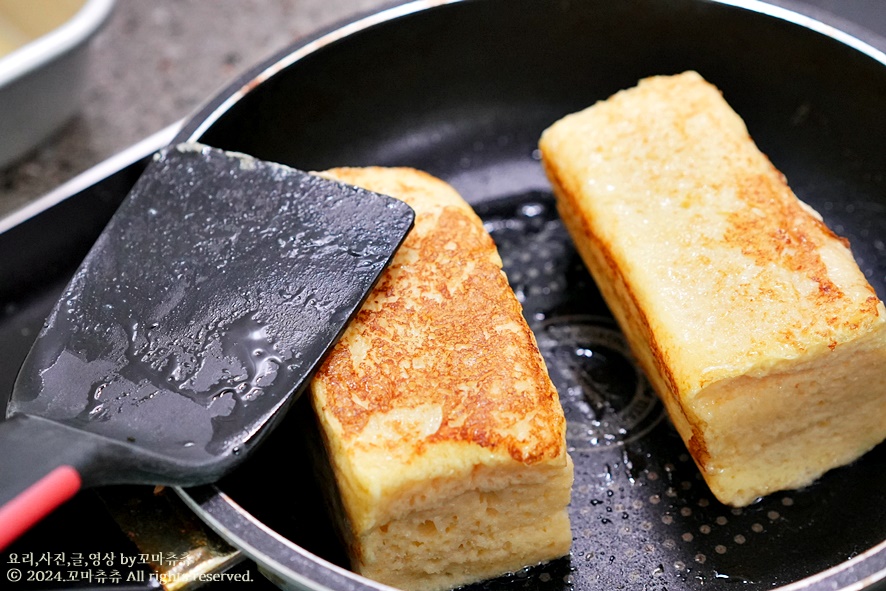도쿄 프렌치토스트 만들기 두꺼운 식빵 계란 토스트 레시피 식빵요리